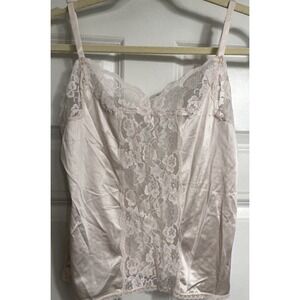 Bestform Cami Camisole Womens Sz 34‎ Pink Lace Trim Layers Festival 90s Y2K